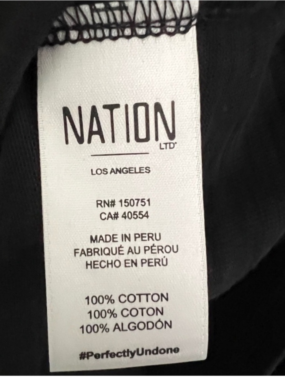 Nation LTD Calissa Black Puff Sleeve Mini Dress Tie Back Size L - Picture 9 of 11